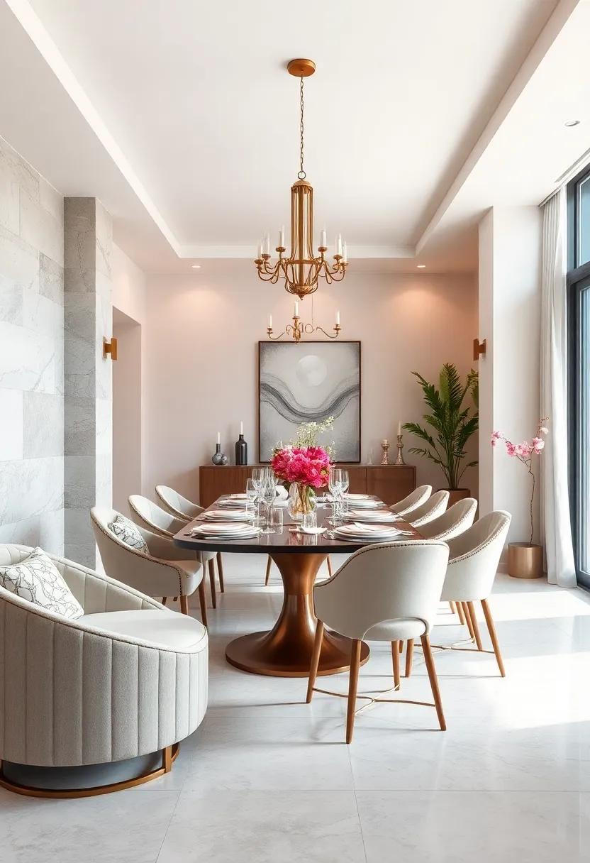 Chic Feminine: Incorporate soft​ pastels, ⁢floral patterns, and elegant table settings to create a dining⁤ room that exudes femininity and grace