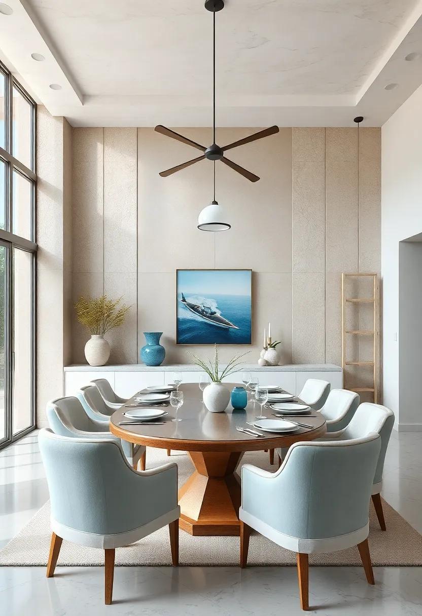 Coastal ​Breeze: Use soft‍ blues, ‌sandy tones,‌ and nautical elements to ‌bring⁢ a relaxed and refreshing‍ vibe reminiscent of seaside‍ dining