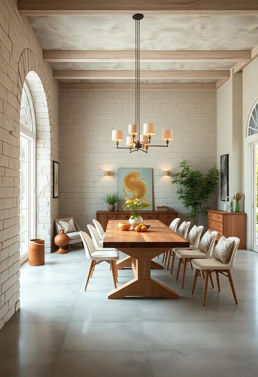Farmhouse Charm: ⁢Opt‌ for rustic wood tables, vintage chairs, and soft, muted‌ colors to infuse⁢ warmth and⁣ character⁣ into your dining⁢ area