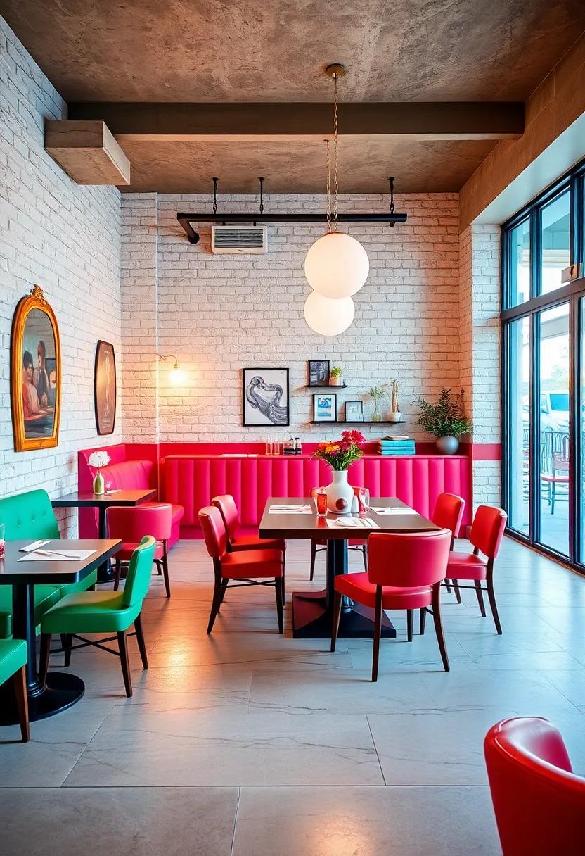 Retro Diner: Channel a⁣ fun retro aesthetic with bright⁣ colors, ‍diner-style furniture, and eclectic decor ⁣to‍ make ‌every meal feel​ like ‌a celebration