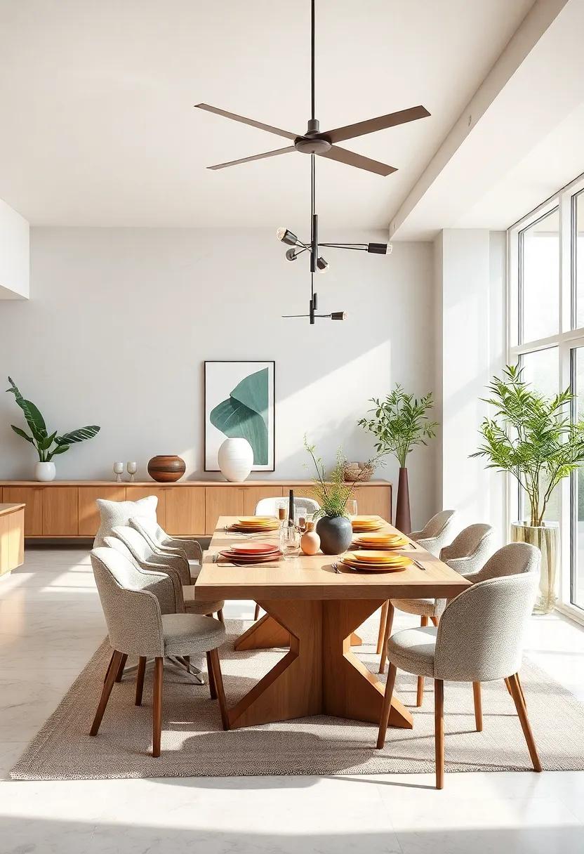 Scandinavian‍ Comfort: Brighten⁣ up‍ your space with light woods, soft textiles, ‌and organic shapes, creating‍ a cozy and ‍inviting atmosphere ‌for meals