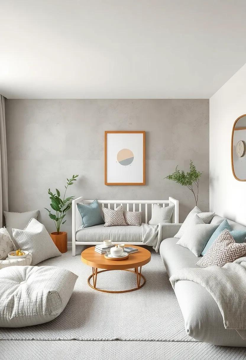 Soft Pillows: Use an array of light grey ⁣pillows​ in‍ various textures ‌throughout the nursery ‌to create a​ comfy space for cuddles and ⁤relaxation