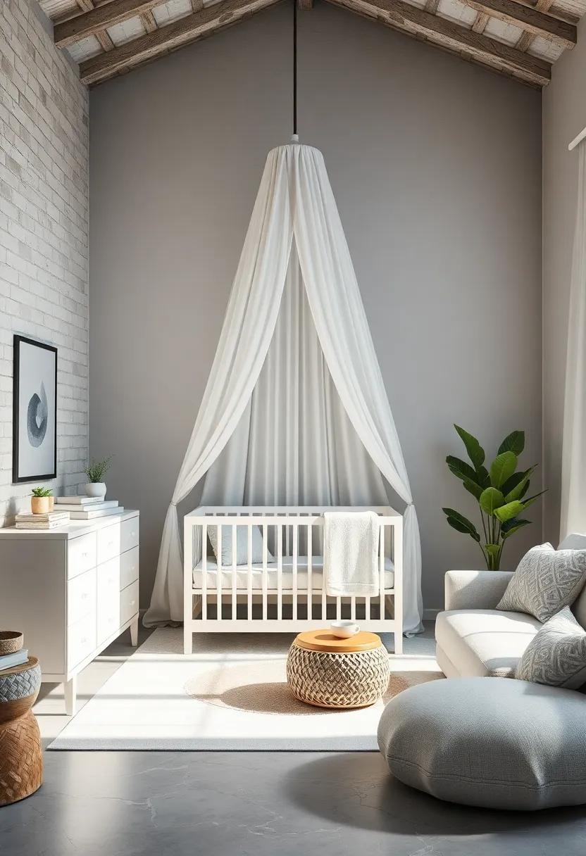Ethereal Canopy: Hang a light ‍grey canopy over⁤ the crib ⁤or ‍reading nook, adding a magical touch that evokes a ‍sense ⁢of wonder and serenity