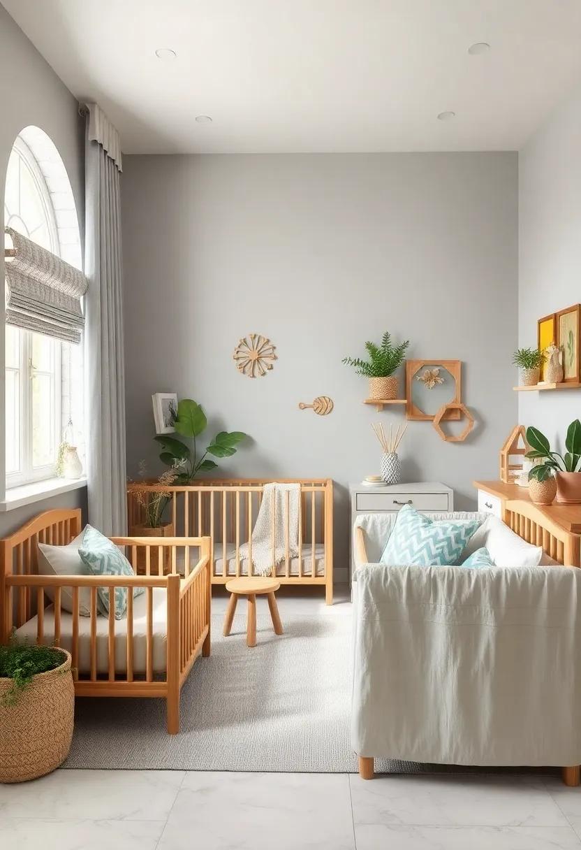 Nature-Inspired Accents:⁤ Integrate wooden decor ‌and plant motifs in⁢ light grey tones to bring a sense of‌ calm, connecting the space to the⁢ natural world