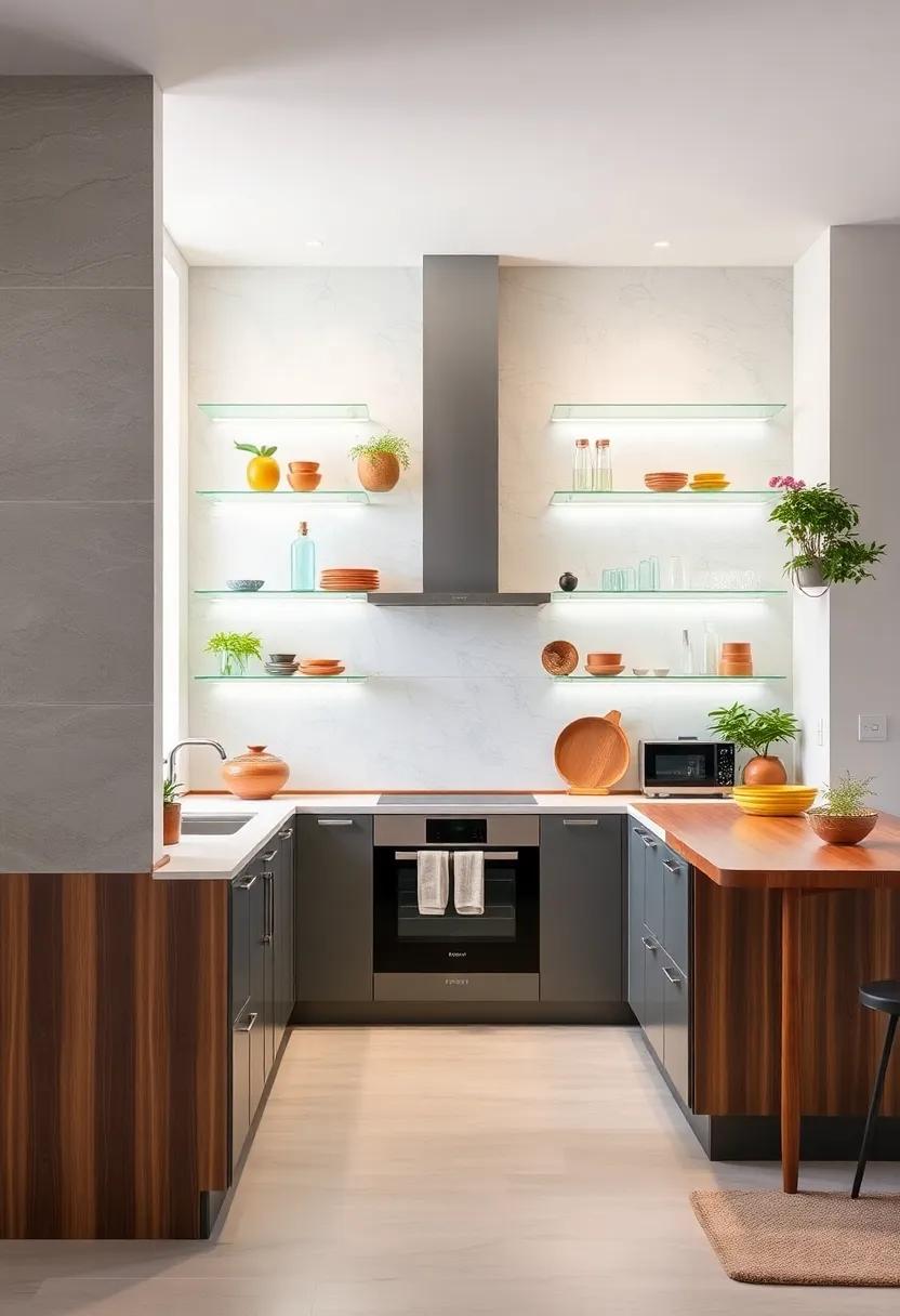 Acrylic Shelves: ‌Opt for transparent acrylic shelves for a ‍contemporary,⁣ light aesthetic⁤ that lets your colorful ⁤kitchenware take center stage