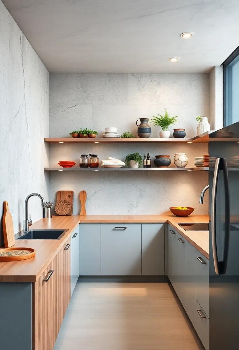 stainless Steel Shelving: Use‍ stainless steel shelves ‍for a sleek, professional⁤ look that works perfectly in modern‌ kitchens while ⁤providing durability and easy cleaning