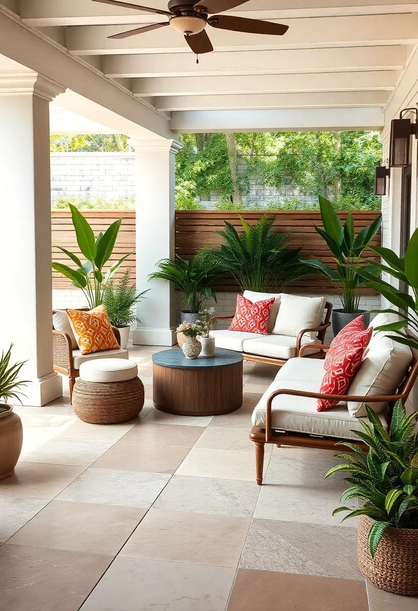 Try colorful quartzite tiles for⁤ a bold statement,⁤ adding depth and visual interest to your outdoor flooring