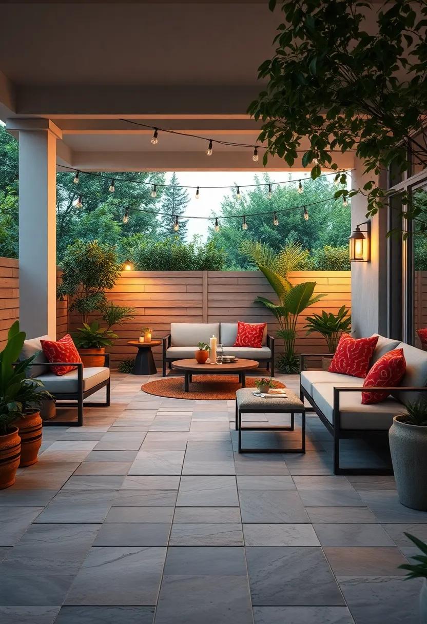 introduce geometric⁣ shapes ⁣with cut stone tiles for a contemporary twist that can redefine the shape and feel of​ your patio