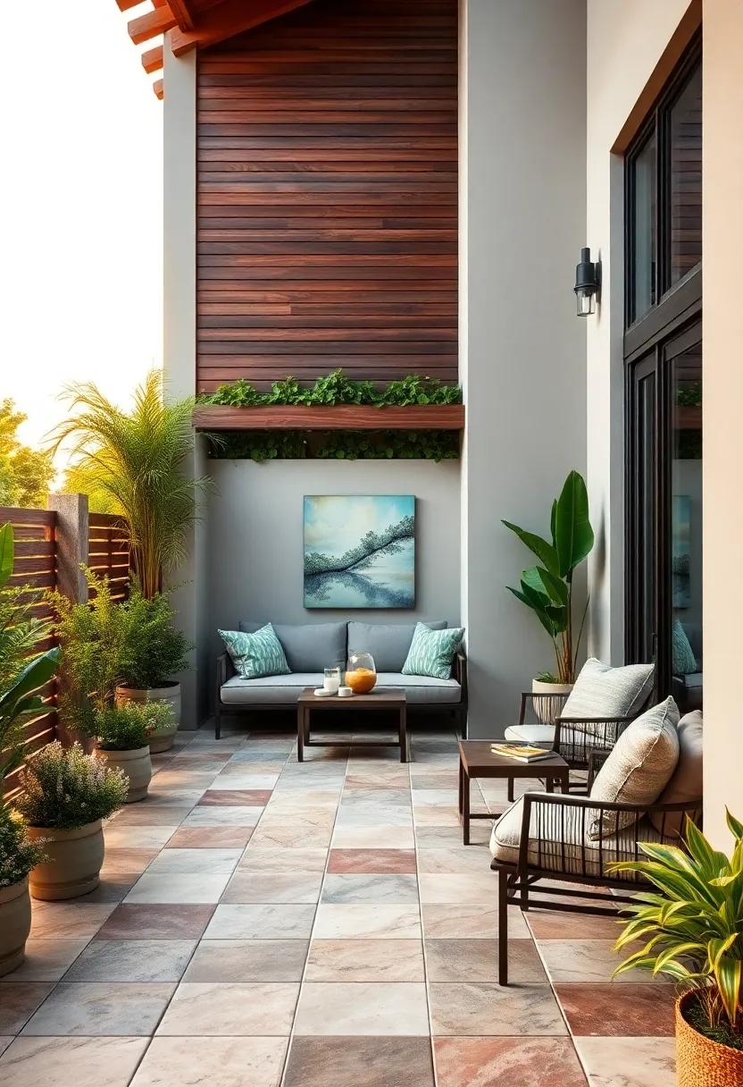 Experiment ‌with a‍ checkerboard pattern using contrasting natural stones to add playful⁣ sophistication to your outdoor area