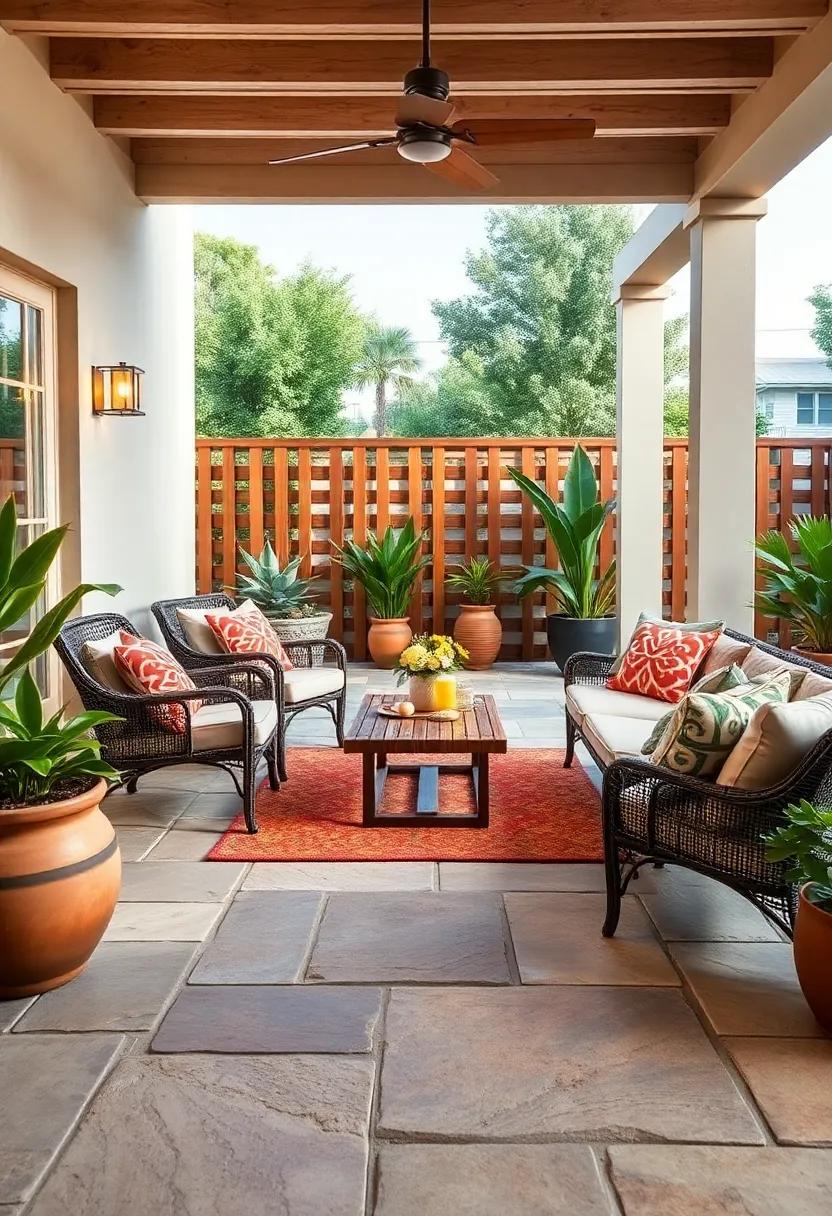 Create a cozy ambiance using​ rustic flagstone tiles, ideal for adding charm to traditional or cottage-style ⁢patios