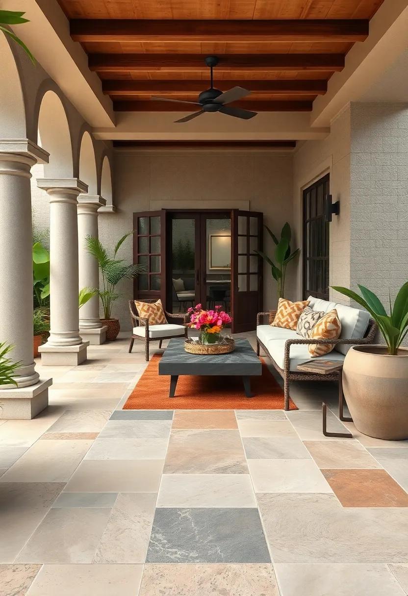 Use varying sizes of natural stone⁣ in a patchwork design‌ for an eclectic, artisanal vibe that‌ feels ⁢welcoming and unique