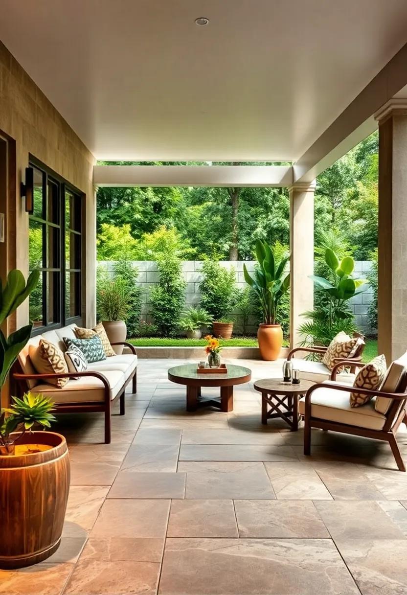Add stone mosaics for‍ a stunning artistic display that tells a story, turning your patio floor into​ a canvas of creativity