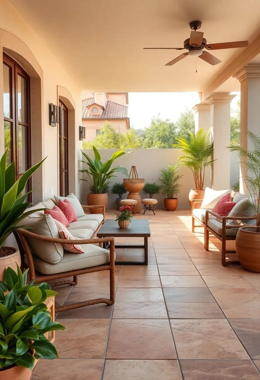Choose classic terracotta tiles to infuse ‍your patio with warmth and a Mediterranean feel while ensuring ⁢durability