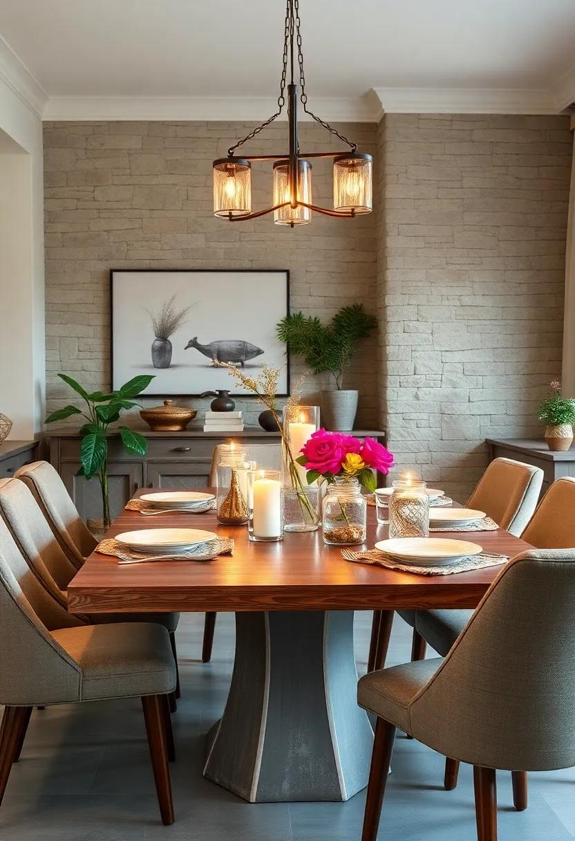 Create a beautiful ⁢centerpiece by ​upcycling glass⁢ jars into‌ candle⁣ holders ​or vases, perfect ⁣for adding warmth and⁤ ambiance to the table