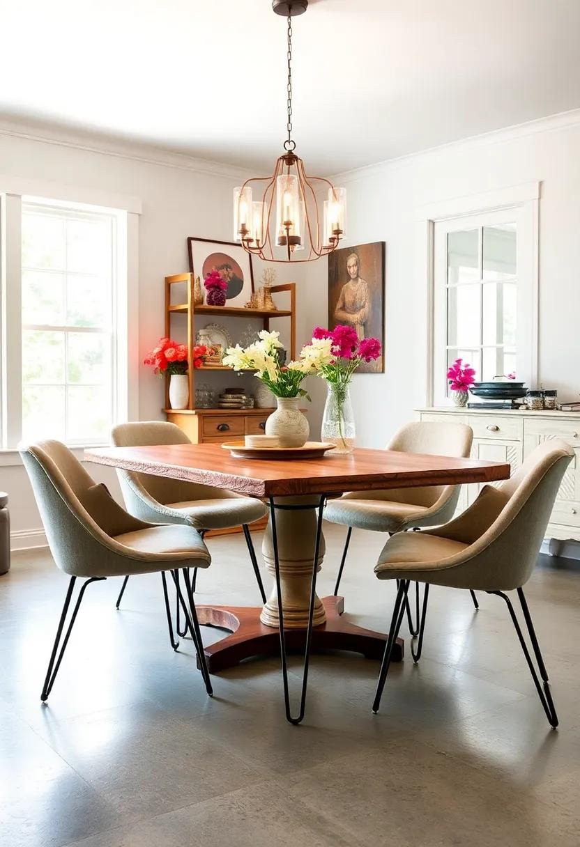 Reimagine an antique table⁣ by giving it a fresh coat of paint and swapping out ​the ⁣legs for a ⁣set of trendy ​hairpin legs