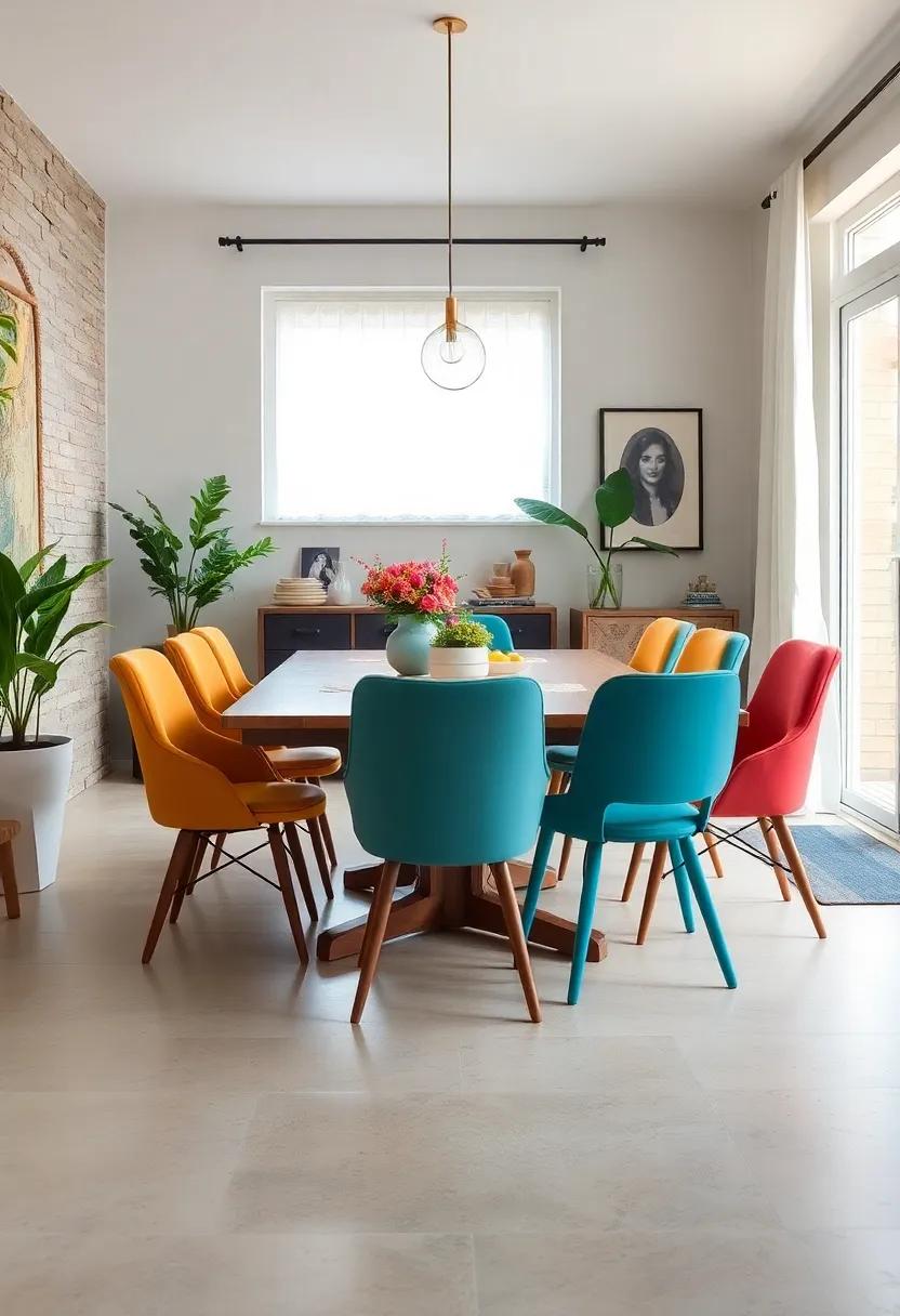 Turn a collection of mismatched chairs into an ​eclectic dining set by‌ painting ​them⁣ the same color ‍for⁢ a unified yet ‌quirky look