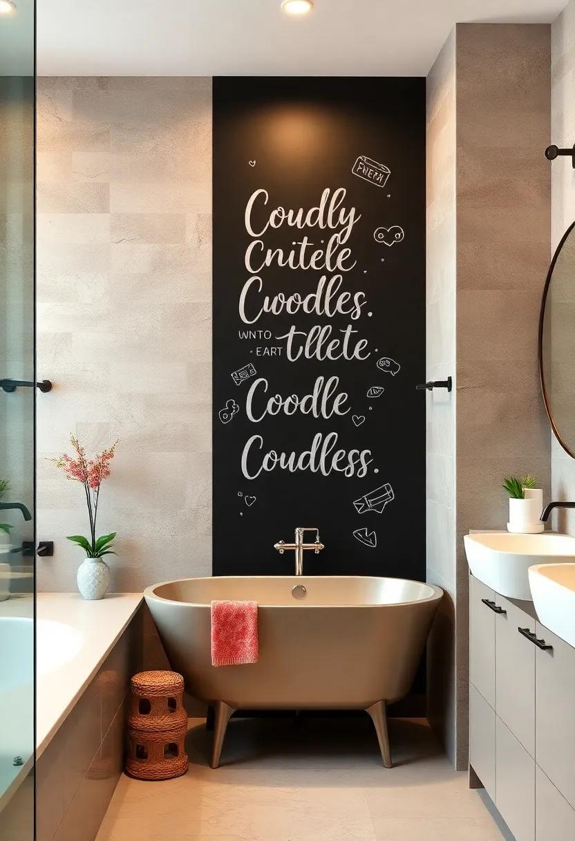 Doodle-Worthy Chalkboard Wall: Paint an accent wall with ​chalkboard paint and invite creativity by doodling your favorites quotes or reminders as⁤ daily art