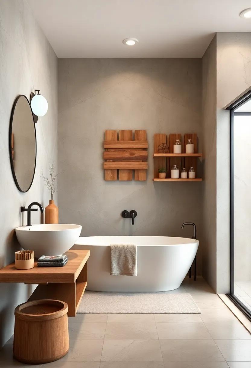 Minimalist⁤ Wood Accents: Incorporate⁤ wood⁤ art pieces,⁤ such as slatted wood wall decor or shelving, ⁤to introduce warmth and an earthy vibe⁤ to‍ your retreat