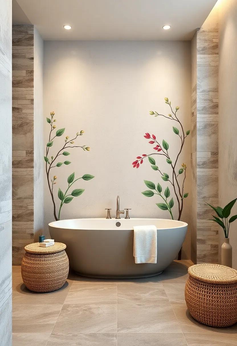 Nature-Inspired Wall Decals: Use​ removable wall ‍decals⁢ depicting leaves, flowers, or tree branches to create a calming natural backdrop without permanent⁢ changes