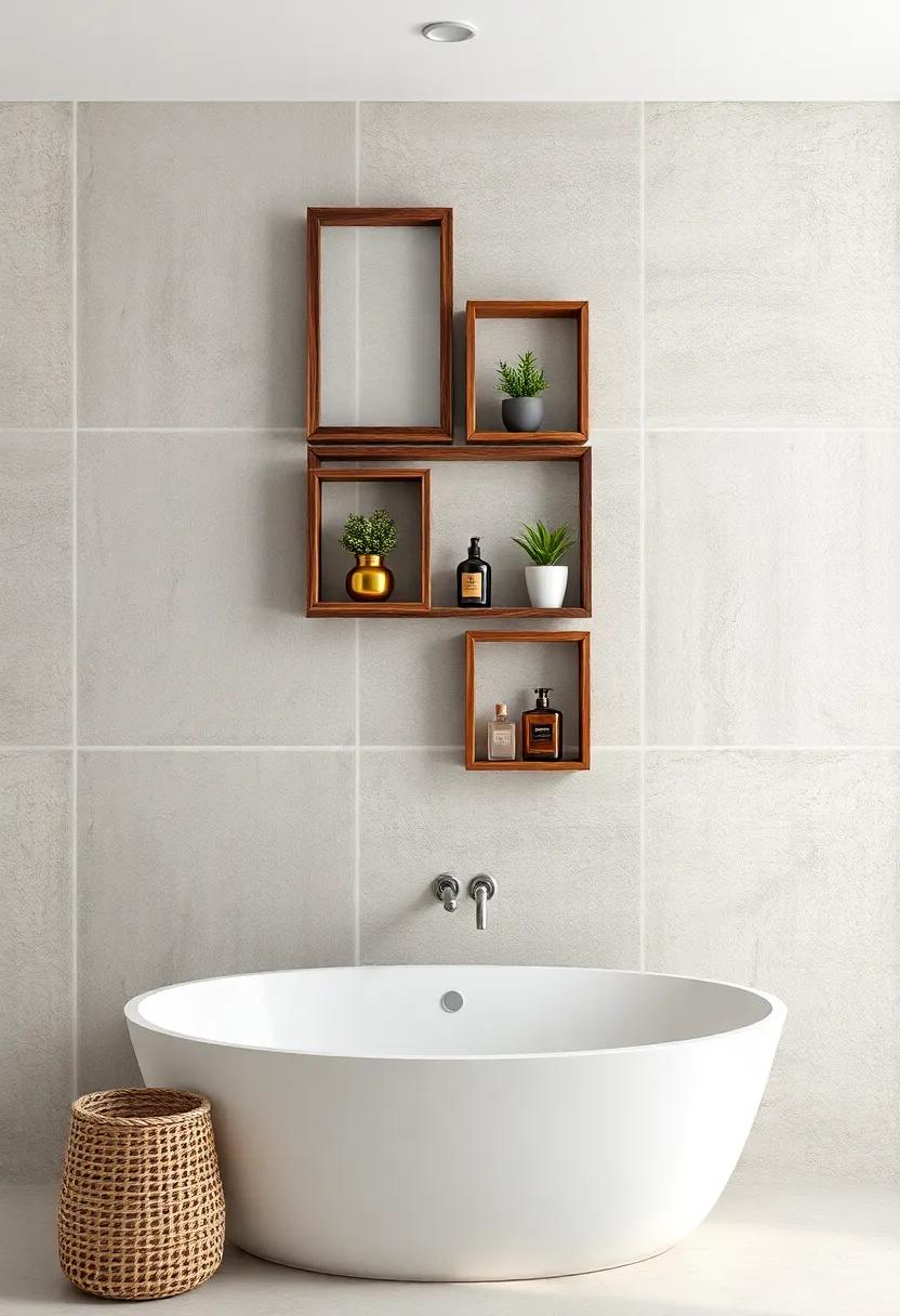 Picture Frame Shelves: Transform old ⁤picture frames into decorative shelves, ⁤showcasing⁤ small plants or a collection of perfumes in an artistic layout