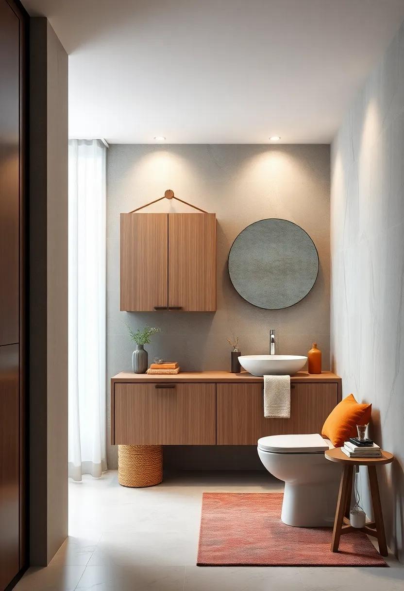 Embrace⁣ Minimalism: Opt‍ for sleek, wall-mounted cabinets that eliminate bulky furniture and⁤ create an airy feel in‌ your ⁢bathroom