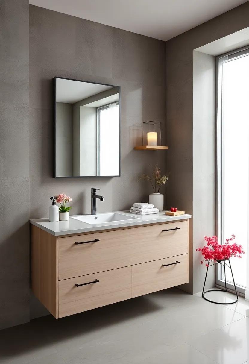 Under-Sink Solutions: Invest in a stylish vanity⁤ with drawers and shelves designed specifically for storing everything from cleaning supplies to personal care items