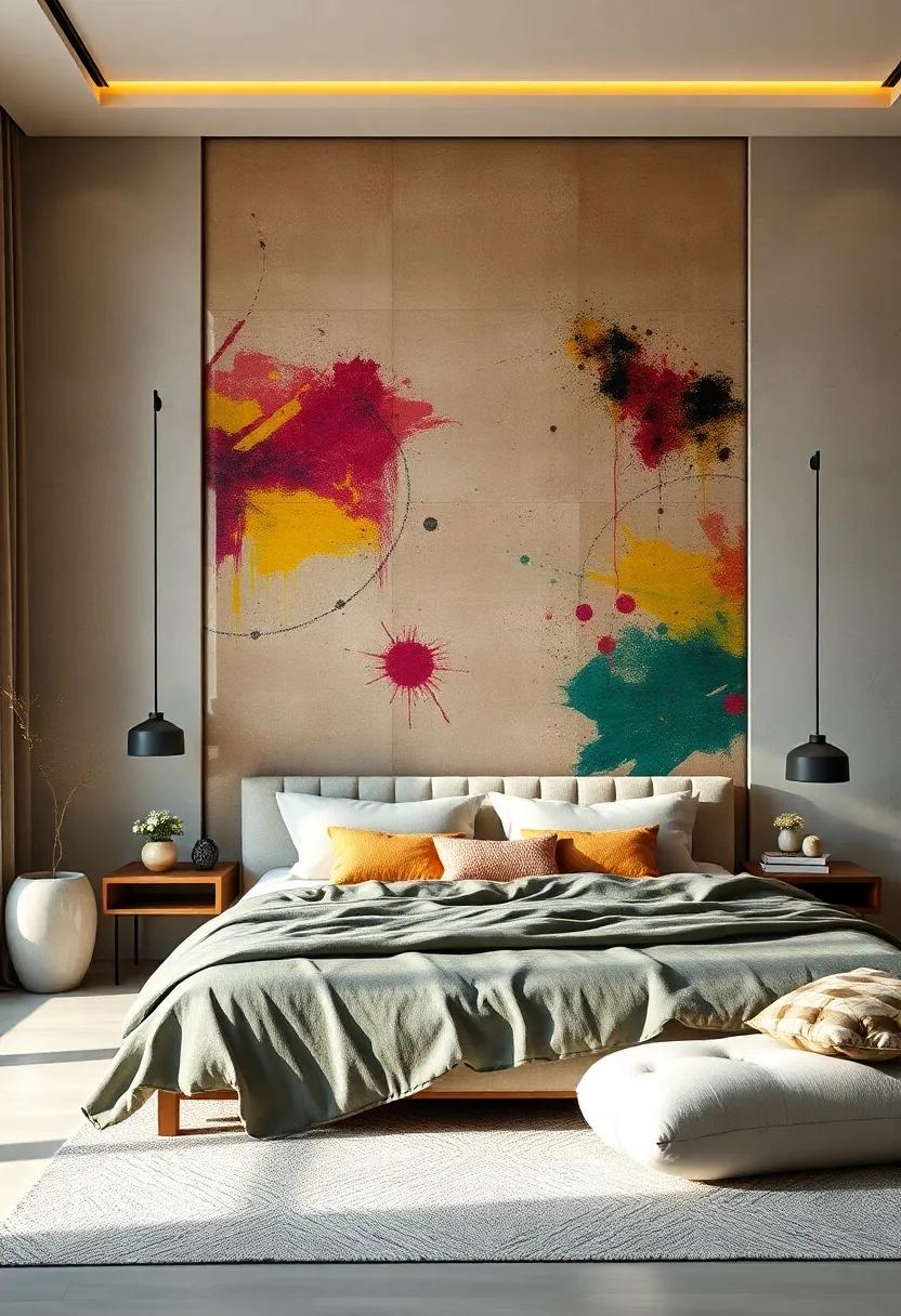 Painted ⁤Glass for ⁤an‍ Artsy Feel: Use special ⁢paint on⁢ the ‍back of glass⁢ panels to create a custom ​look that showcases⁢ your‍ artistic side‍ in the bedroom