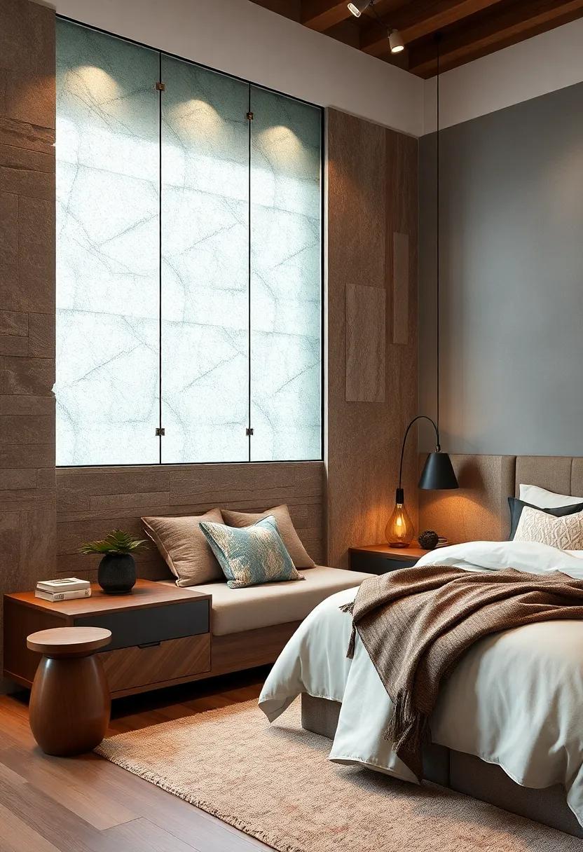 Glass and Stone Fusion: Combine glass panels with​ natural ⁤stone for an eclectic look that highlights the beauty of both materials in your bedroom