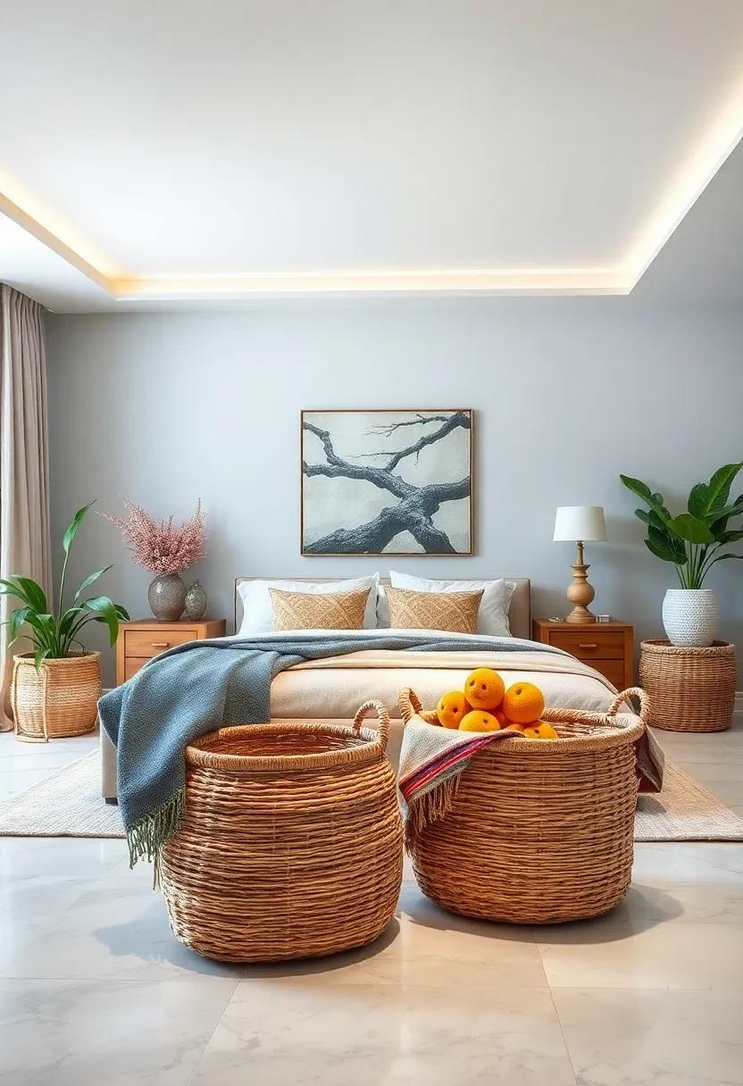 Large Decorative ‍Baskets:⁤ Choose stylish, oversized baskets that offer both aesthetic appeal and⁤ practicality for storing large ‌blankets or kids' toys