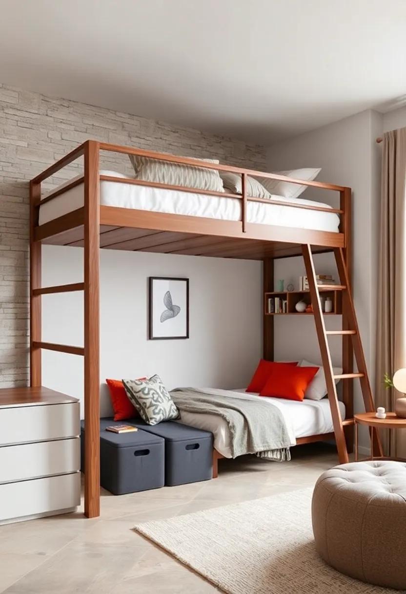 Bed Risers: Elevate your bed with risers to create extra space‌ beneath for larger storage boxes, perfect for seasonal decor or off-season clothing