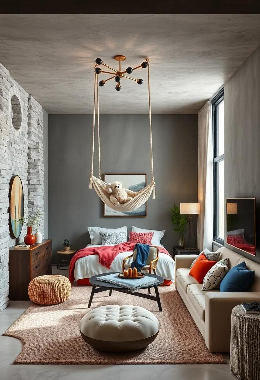 Ceiling Hammocks:​ Get ⁢creative⁣ by installing a fabric hammock in a corner of your room‌ to hold ⁣large stuffed animals ⁤or plush throws,​ adding a playful touch