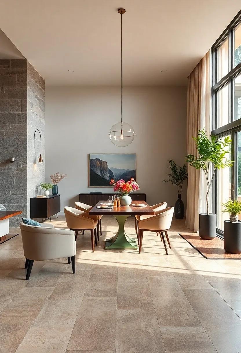 Rubber⁢ Flooring: A surprising choice that provides comfort⁣ and durability, making it ideal for casual dining spaces