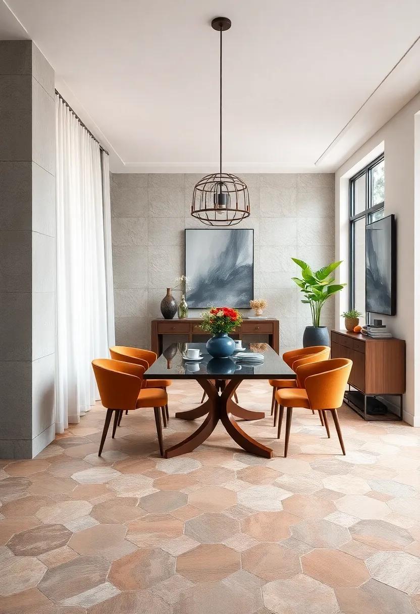 Hexagon Tiles: Geometric ‌patterns add visual interest and a modern twist to classic tile designs