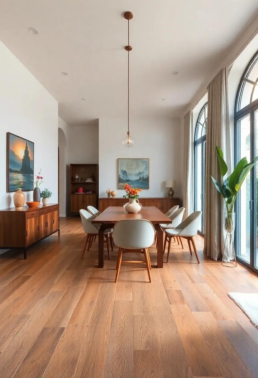 Distressed Wood: A rustic charm that adds a touch of vintage sophistication to your⁣ dining area