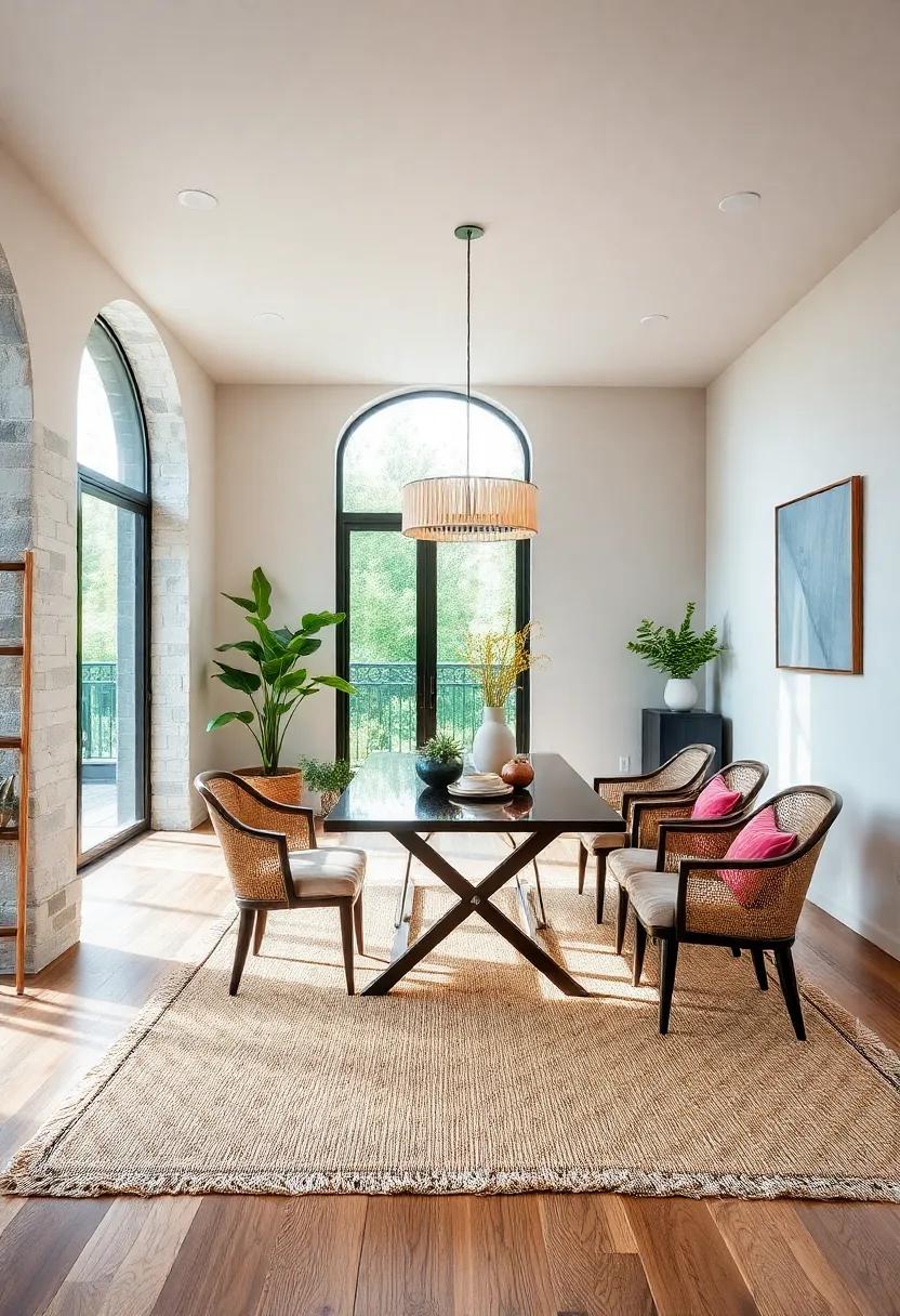 Sisal or ⁢Jute ⁢Rugs: Natural fiber rugs provide a tactile softness and organic ⁣touch⁤ beneath your dining table