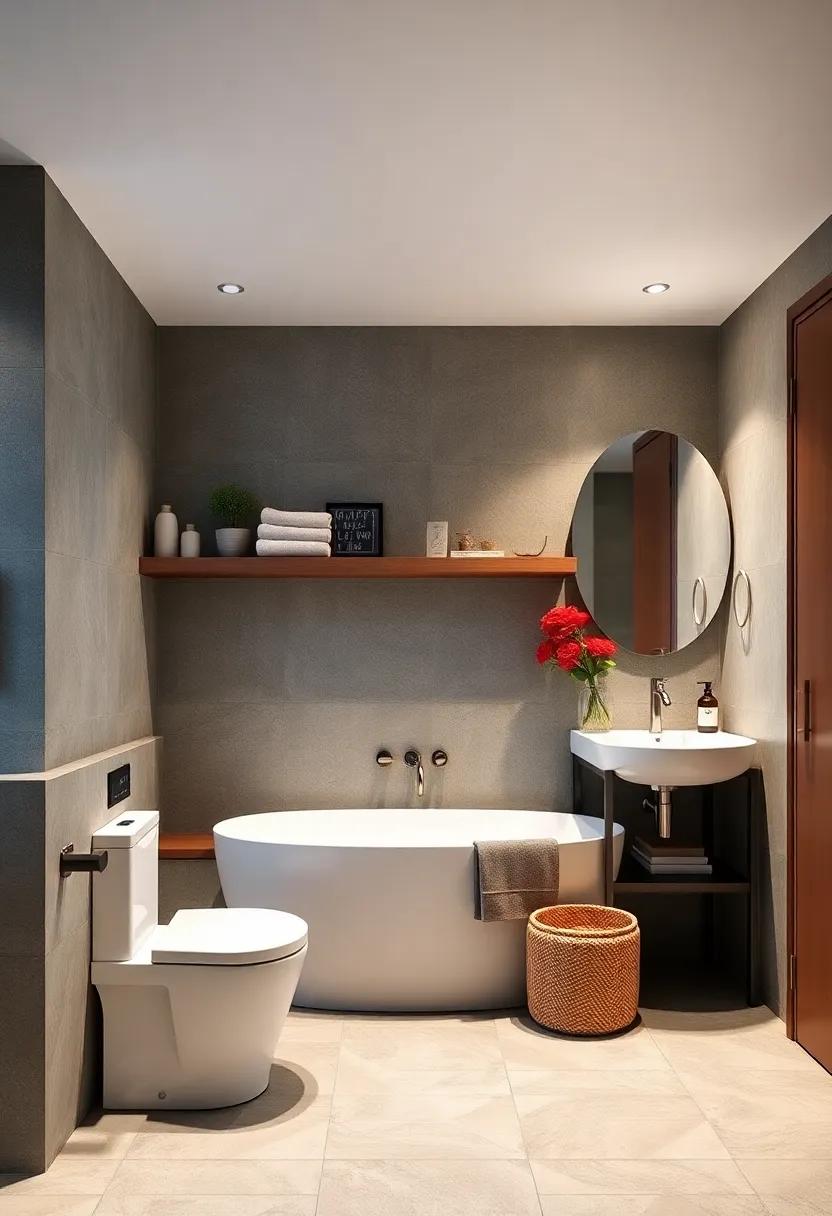 Open Shelving: Replace traditional cabinets with open shelves for a chic display of ⁣your favorite towels⁣ and decor