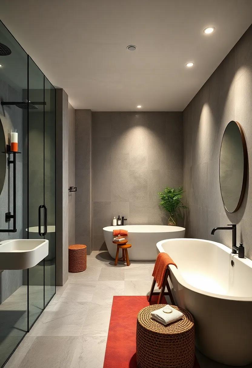 Spa-Like Atmosphere: Add a ​freestanding soaking tub ⁢or a rainfall showerhead to create a‌ relaxing spa ‌experience⁤ at home