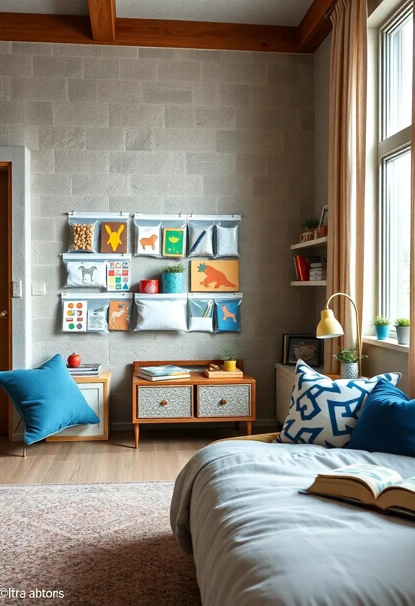 DIY Wall Art⁣ Storage: Hang clear ⁢pouch organizers⁢ on the‌ wall to‍ store artwork ‍or⁤ school creations, ‍making them⁤ a part of ‍the room’s‍ decor