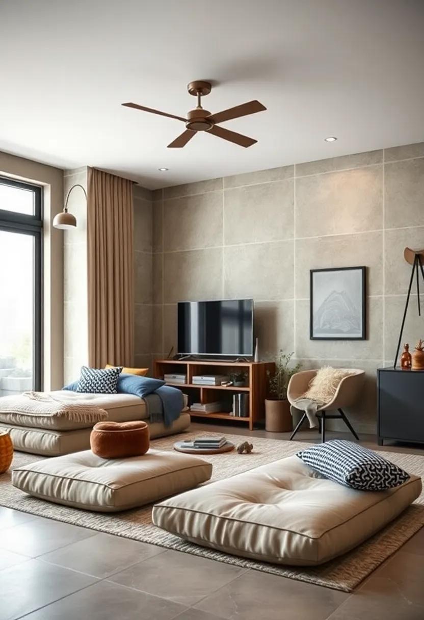 Floor cushions with Storage: Invest in⁢ floor cushions that open to reveal interior storage, offering both comfort and practicality ​in‍ tight spaces