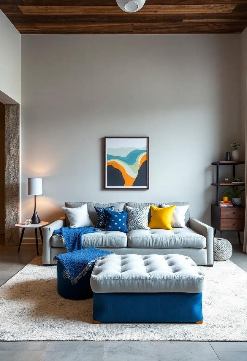 Folding Storage Ottomans: Add stylish⁢ ottomans that can be used for ⁢seating and storage, providing a place to stash blankets and toys quickly