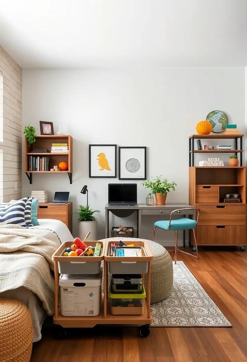 rolling Carts: Use⁣ rolling carts to keep art‍ supplies​ or science kits ⁤mobile, allowing for easy access and tidy storage when not in use