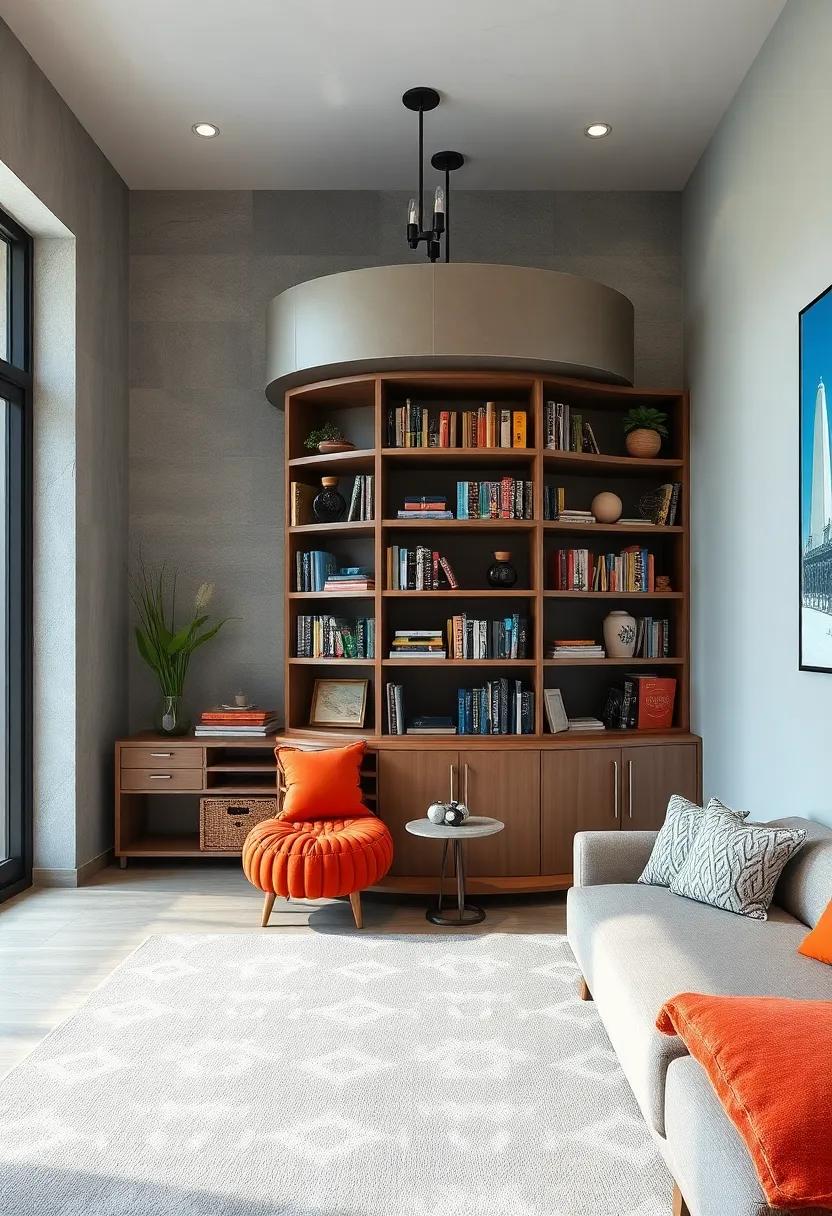 Rotating Bookshelf: ⁢A rotating bookshelf not only provides a unique‌ design element but also makes accessing ‌books easy and fun for kids