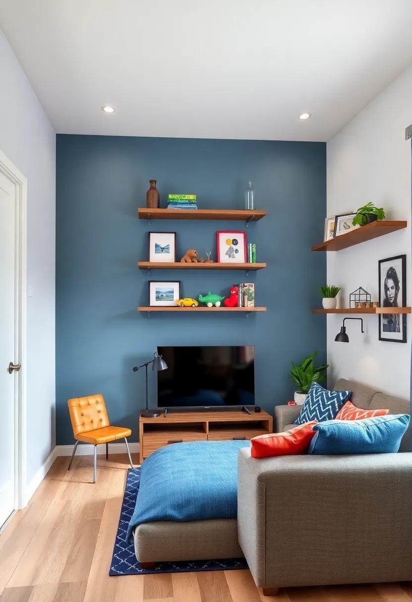 Wall-Mounted Shelves: Free up floor space ​and showcase toys or books with stylish wall-mounted shelves that add a decorative flair