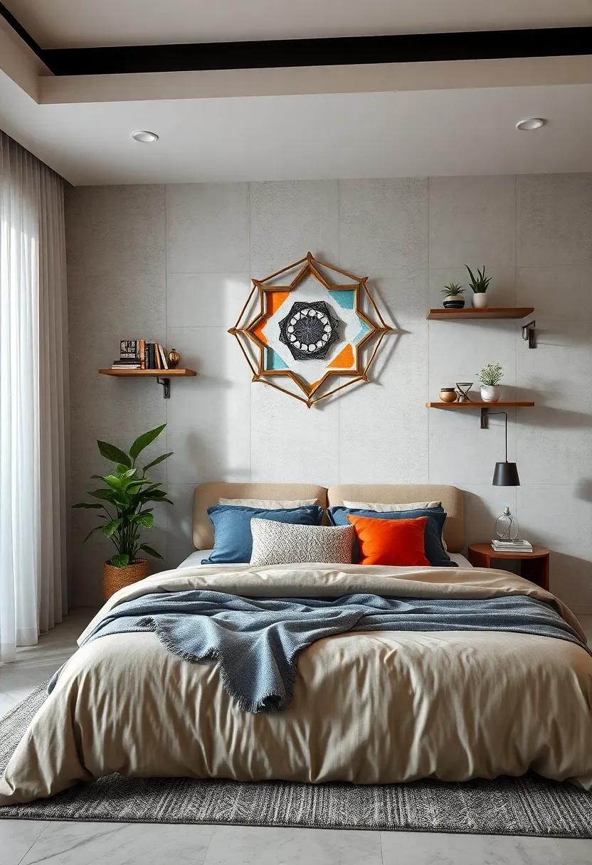 Incorporate Shelves: ‌Use‍ geometric-shaped ‍shelves⁤ that⁤ also act as decoration, displaying small plants or‌ curated ⁤objects