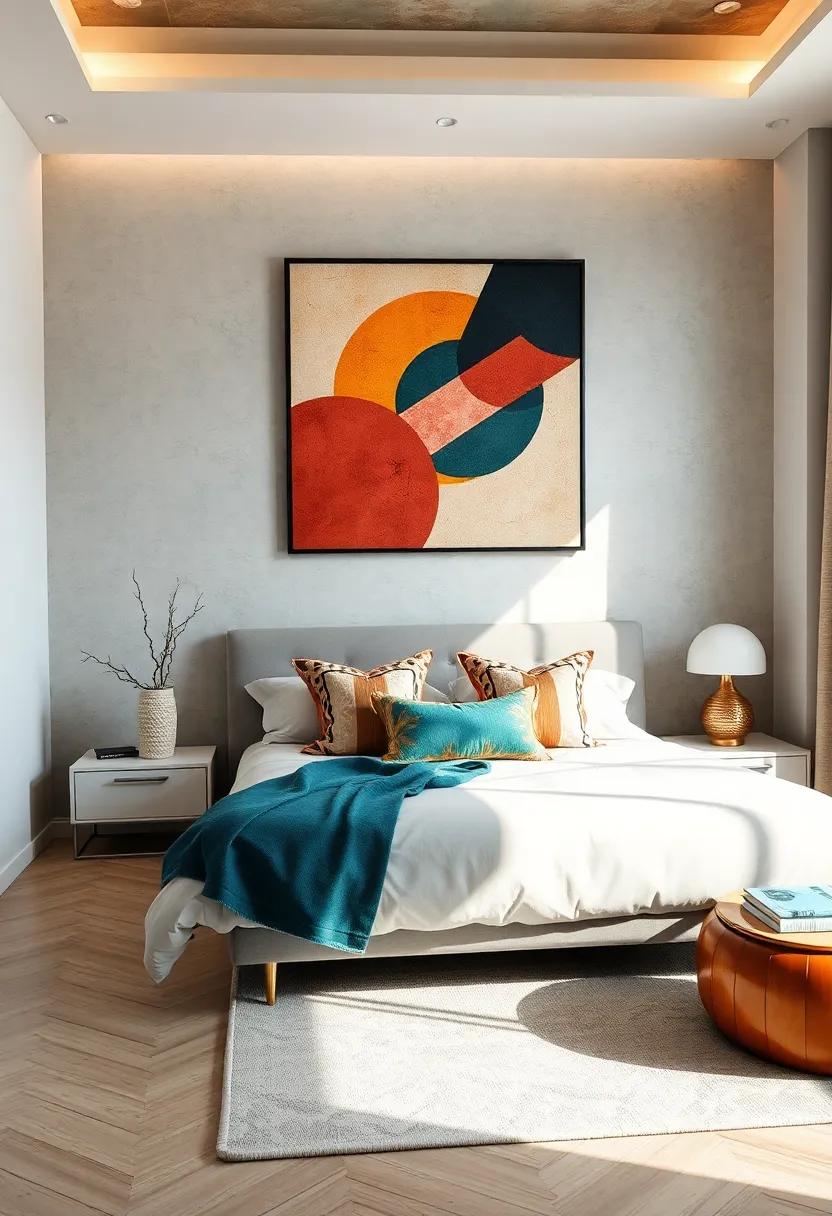 Fusion⁣ of Patterns: ⁤Blend geometric wall art ⁤with ‍other patterns, such as florals or‍ stripes, to create an eclectic yet harmonious⁤ bedroom decor