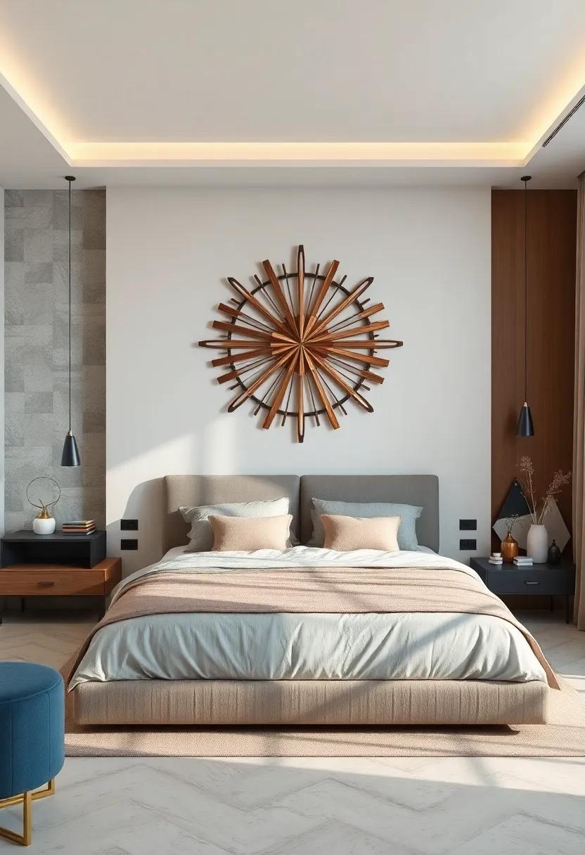 Layer Textures: consider incorporating 3D geometric wall art, ​such as wooden⁣ or​ metal designs, to add depth and ⁢intrigue to flat walls