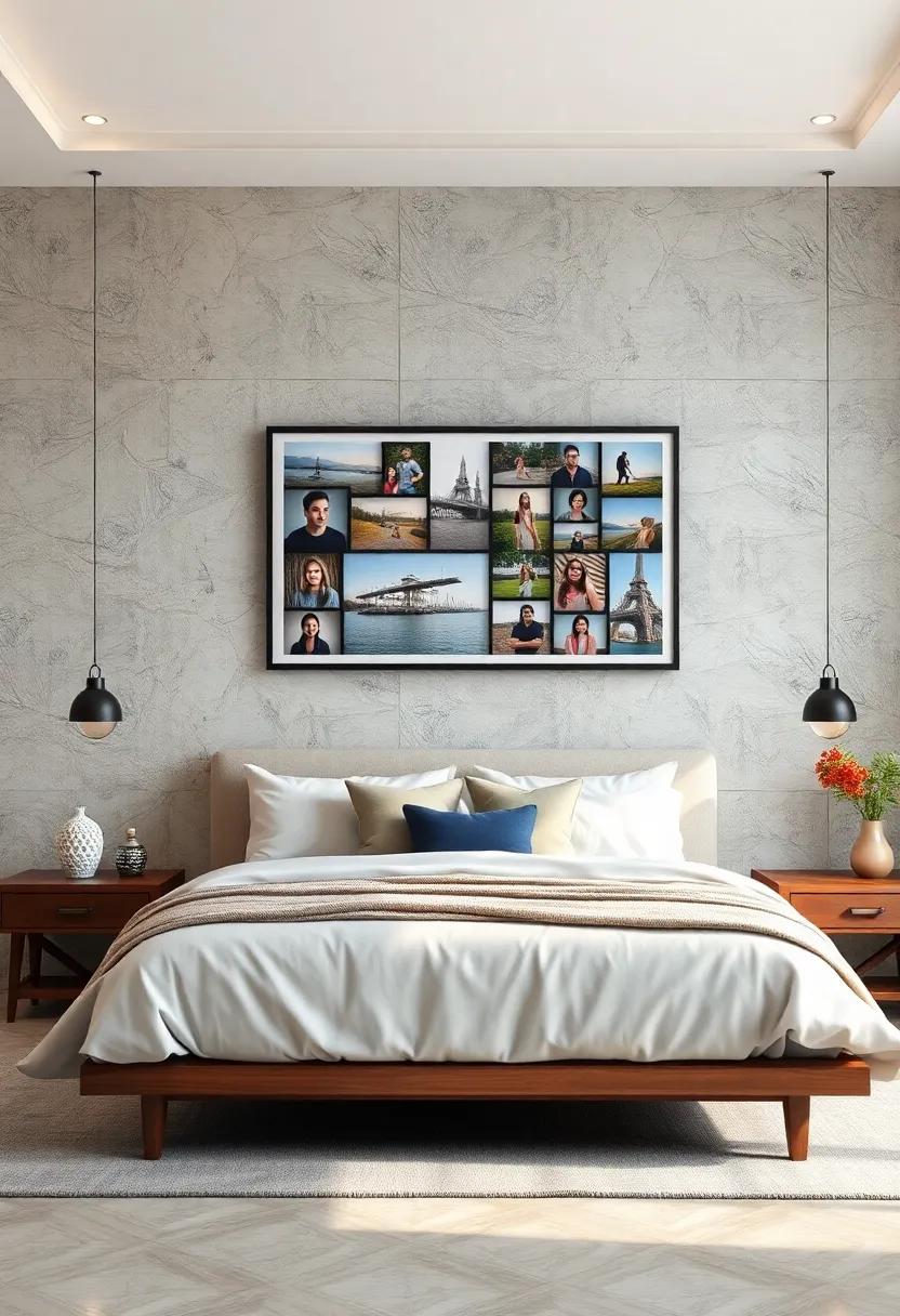 Personalize with Photos: ⁢Create a geometric collage‌ of personal photographs framed to reflect ‍your journey while maintaining⁢ a contemporary aesthetic