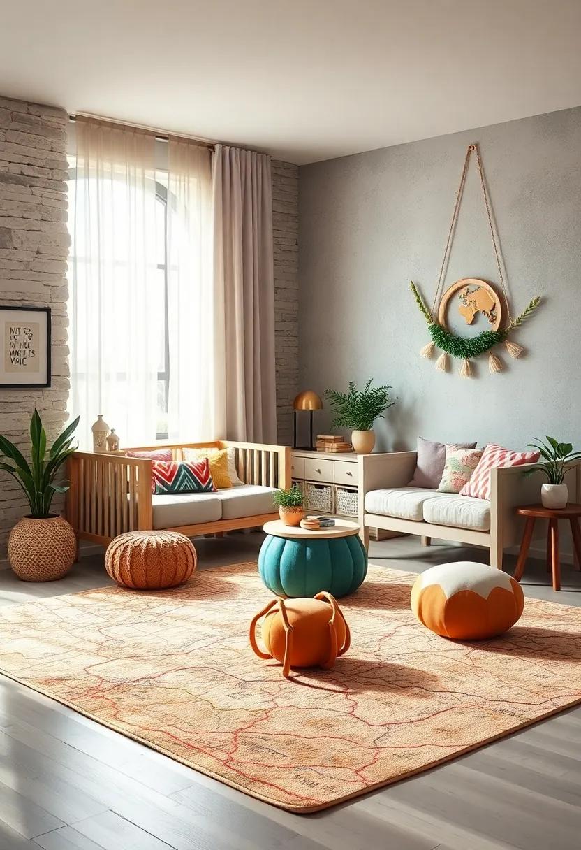 Little Adventure: ‌A Map-Themed Rug ​for Travel-Inspired Play