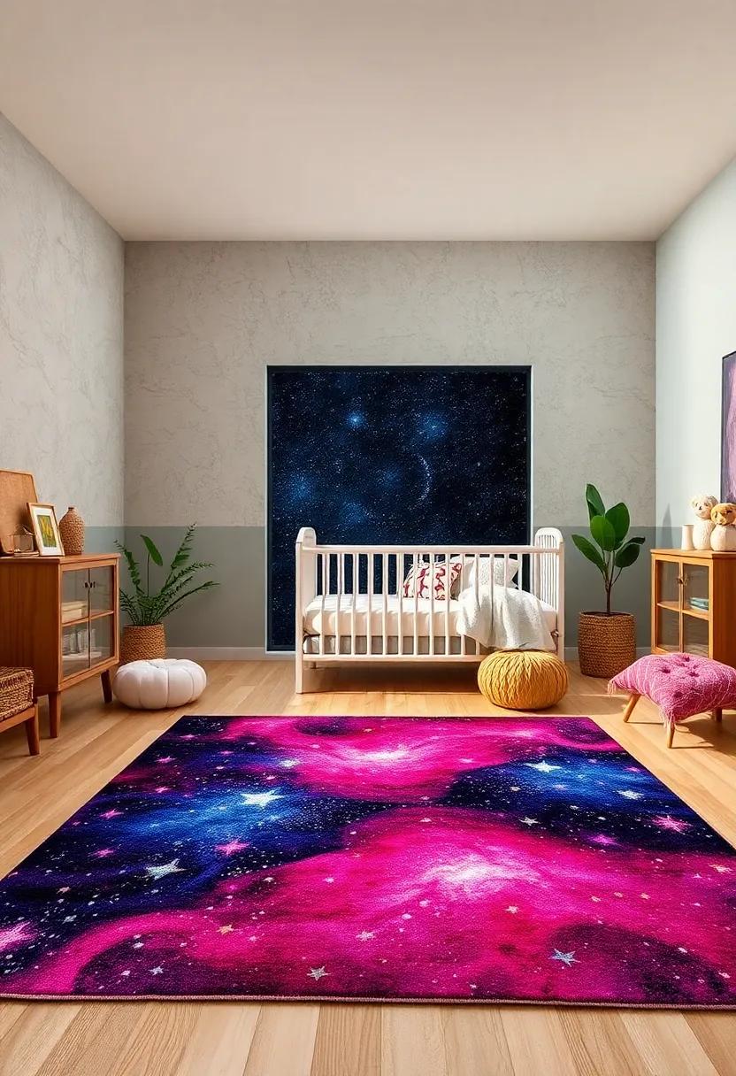 Starry Skies: A Night Sky-Themed Rug for Dreamy‍ Bedtime ‍Stories
