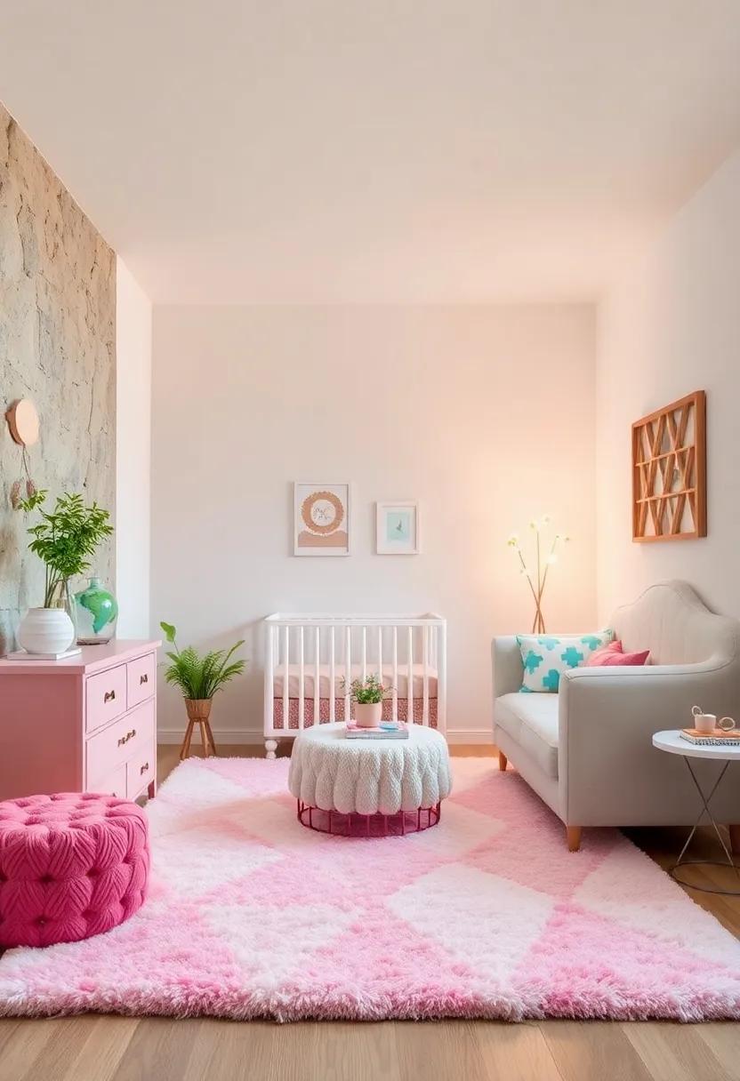 Whimsical Wonderland: A ‍Cotton Candy-Inspired Pastel Shag Rug